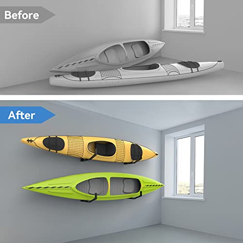 WALMANN Wall Mount Kayak Storage Rack, Kayak Hooks for Garage - Image 7