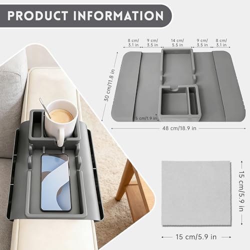 2Pcs Couch Cup Holder Tray, Large Anti-Slip Couch Cups - Image 5