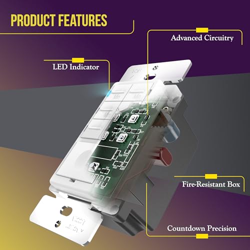 ENERLITES Countdown Timer Switch for Bathroom Fans and Lights - Image 6