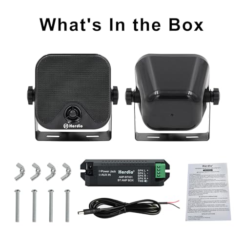 Herdio 4 Inches Heavy Duty Waterproof Boat Marine Bluetooth - Image 6