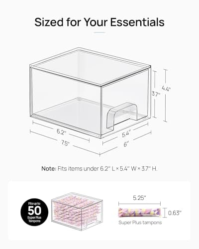 Vtopmart 6 Pack Small Clear Stackable Storage Drawers for Desk, Countertop - Image 3
