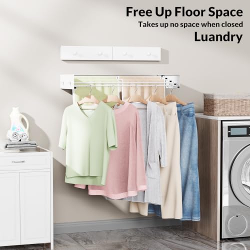 Foldable Wall-Mounted Clothes Drying Rack, 23.6 Inches - Image 4