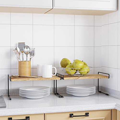 SpaceAid Cabinet Shelf Organizers 2 Pack, Kitchen Counter - Image 3