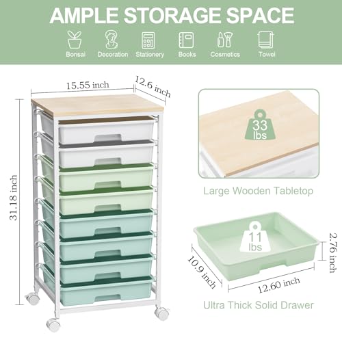 SYKIARIOL Rolling Cart with Drawers,Craft Organizers and Storage - Image 3