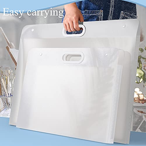 Plastic Art Portfolio, Large Art Portfolio with Handles - Image 5