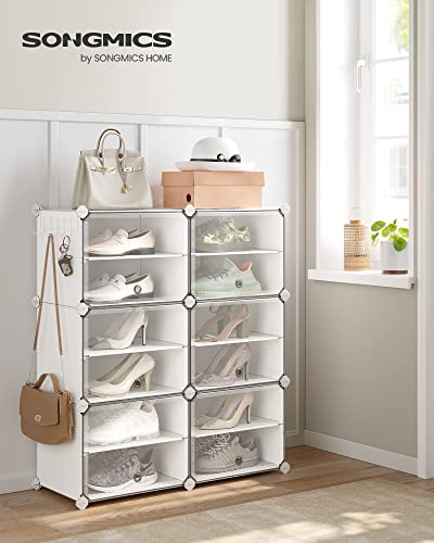 SONGMICS Shoe Rack, 6-Tier with Doors, 24-Pair Storage Cabinet - Image 3