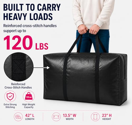 60 Gallon Extra Large Storage Bags Bins, Giant XXL Moving - Image 5