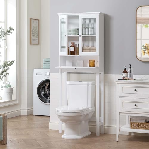Spirich Over the Toilet Storage Cabinet with Moru Glass - Image 4