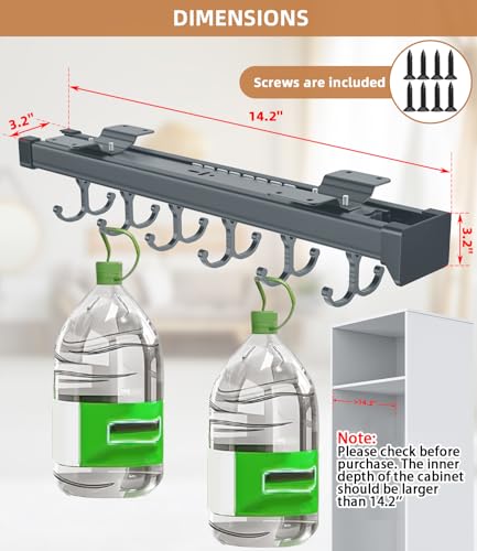 Pull Out Broom Holder, Multifunctional Slide Broom And Mop - Image 6