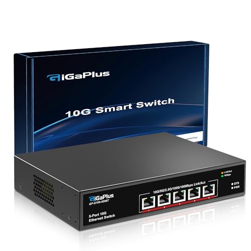 5-Port 10Gb Ethernet Switch Unmanaged with 5 x 10Gb RJ45 Ports - Image 2