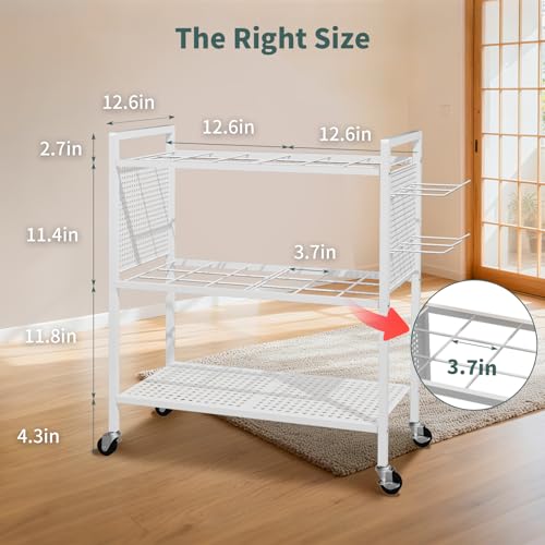 Wrapping Paper Organizer Storage with Wheel Cart, 18 Slap - Image 3