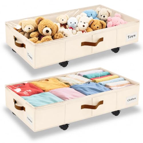 Under Bed Storage with Wheels, Dorm Room Organizer | Home Organization - Image 2
