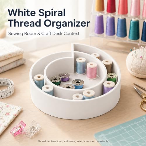 Spiral Sewing Spool Holder Compatible with Cylindrical - Image 4