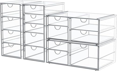 caktraie Acrylic16-Drawer Storage & Makeup Organizer for Desk - Image 2