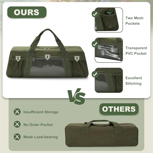 Grill Tool Storage Bag with Pockets for Barbecue Tool up to 22" - Image 6