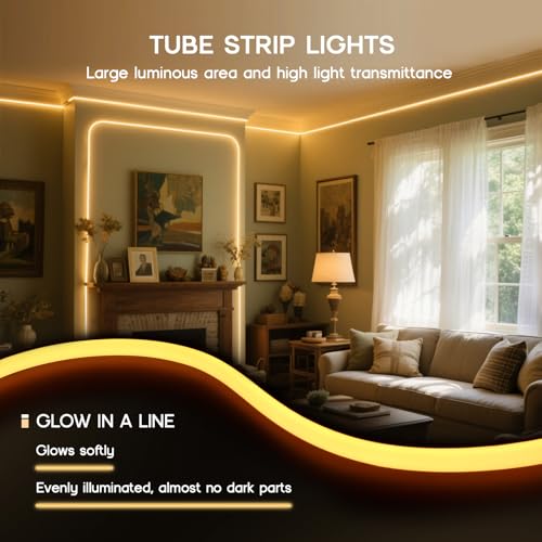 LED Neon Lights Daylight White 6000K,16.4ft 110-120V LED Strip - Image 4