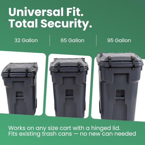 TrashLocker Bear and Raccoon Proof Trash Can Lid Lock Straps - Image 4