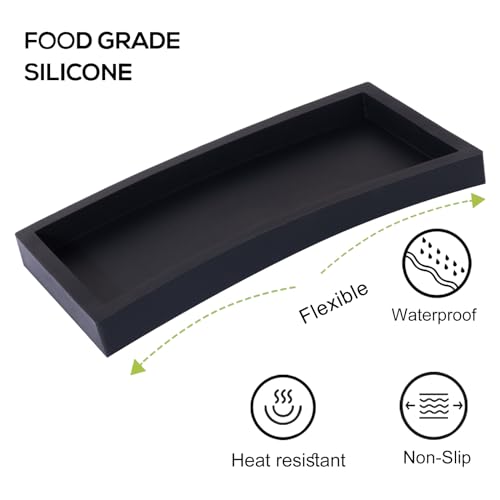 Silicone Bathroom Vanity Tray Dish Soap Holder Sink Organizer - Image 4