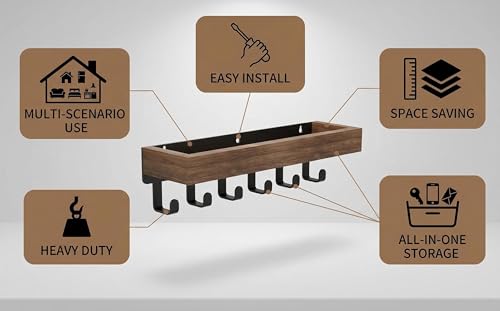 Wall Mounted Key Hanger with Shelves - Decorative Mailing - Image 7
