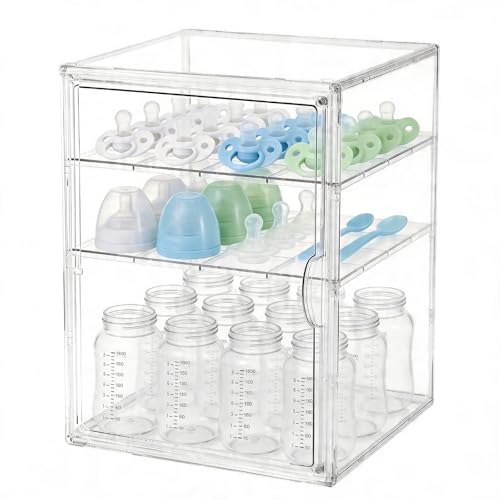 Baby Bottle Organizer, 3 Tiers Acrylic Bottle Storag | All Products - Image 2