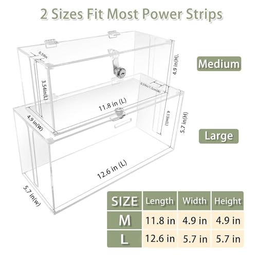 2PC Cable Management Box with Lock,Acrylic - Image 4