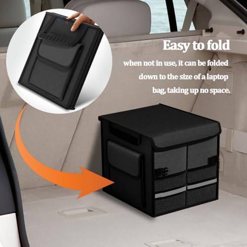 HZEL Car Trunk Organizer with Lid, Foldable Slip Resistant - Image 5