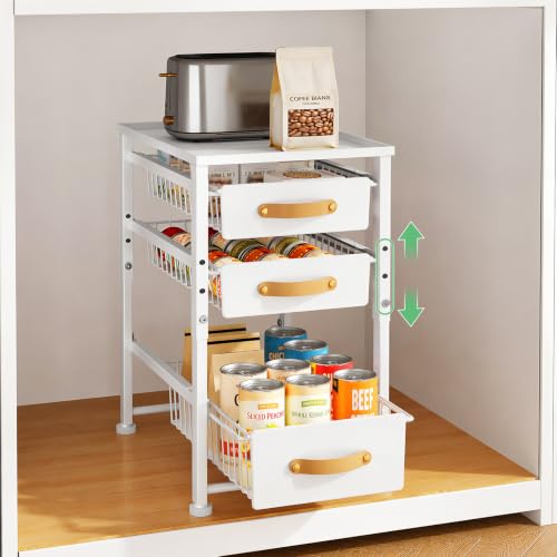 3 Tier Pull Out Cabinet Organizers, Stackable Slide | All Products - Image 2