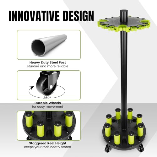 Hikeen Fishing Rod Holder for Garage, Fishing Pole Holders - Image 4