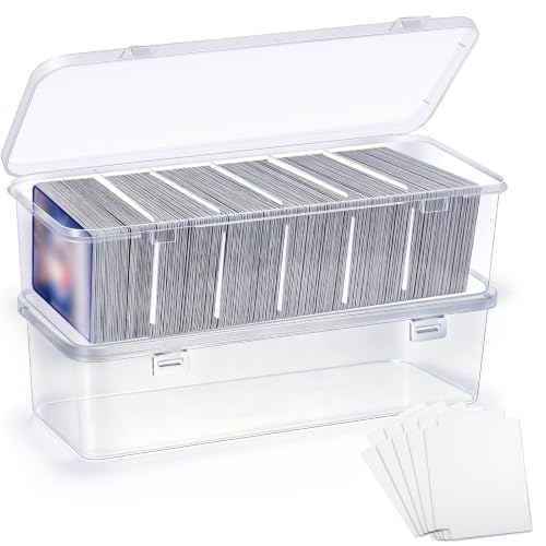 2 Pcs Trading Card Storage Box with Divider, Each Plastic - Image 2