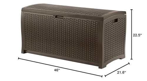Suncast 73-Gallon Medium Deck Box and 33 Gallon Hideaway Can - Image 3
