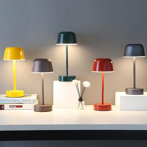 Rechargeable Cordless Mushroom Small Table Lamp with USB Port - Image 5