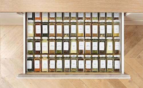 Spice Drawer Organzier,4 Tiers Bamboo Spice Rack Tray Insert - Image 6