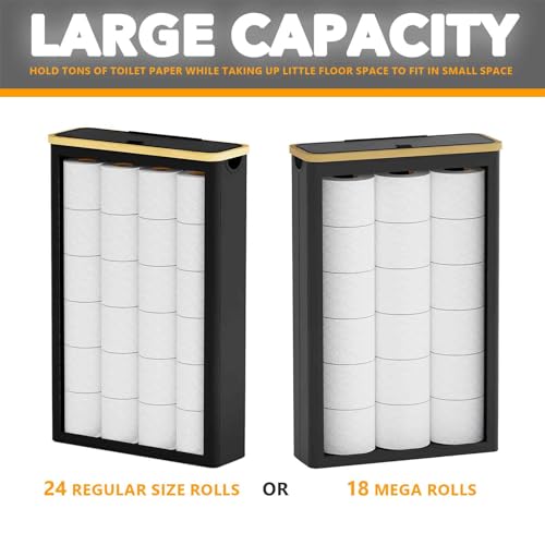 SpaceAid Extra Large Toilet Paper Storage with Lid, Hold - Image 3