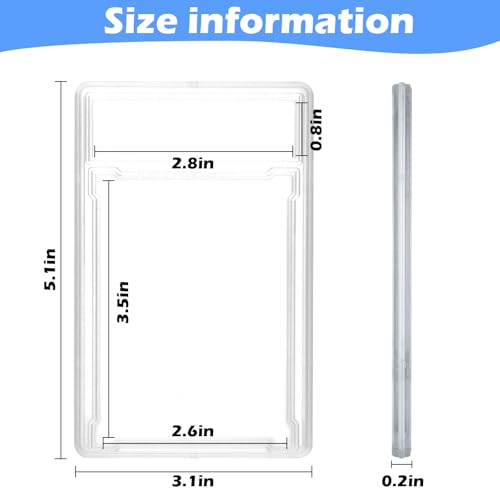 50 Pack 35PT Trading Card Holders with Label Area - Image 4