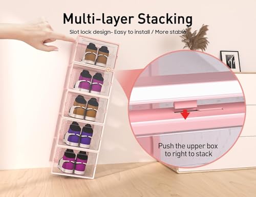 Kuject X-Large Shoe Storage Boxes 12 Pack, Clear Sta | All Products - Image 4