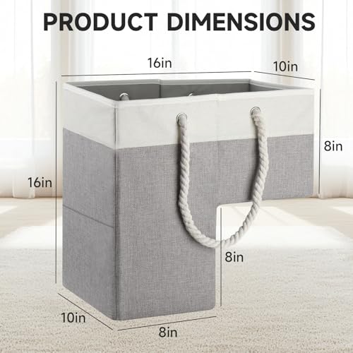 Stair Basket,1pc Gray Foldable with Handle for Wooden & - Image 3