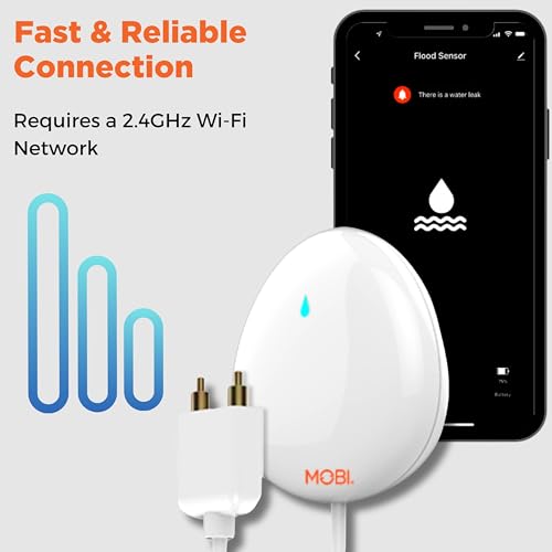 MOBI Smart Home 2.4GHz WiFi Water Leak Sensor, Water Sensor - Image 4
