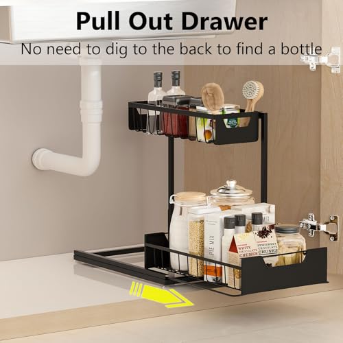 Ceetug Under Kitchen Sink Organizers and Storage, Black, 1 Pack - Image 3