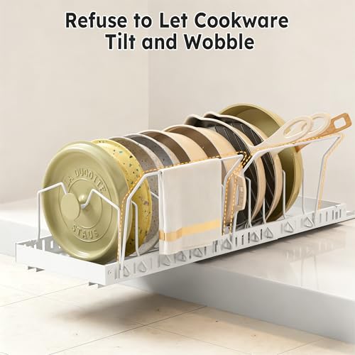DTUQYX Pots and Pans Organizer Under Cabinet - 2 Pack Pull Out - Image 7