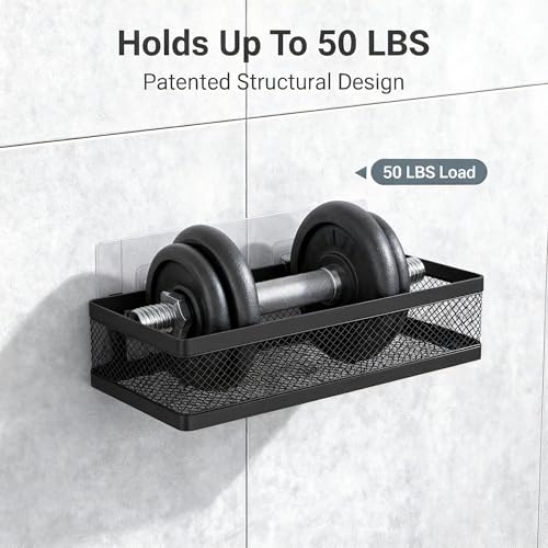 PUSDON Mesh Shower Caddy Wall Mount, Heavy Duty Adhesive Bathroom - Image 7