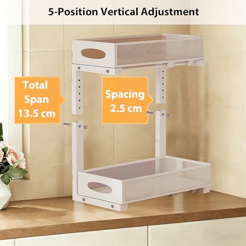 2 Pack Under Sink Organizer, 2-Tier Pull Out Kitchen | All Products - Image 5