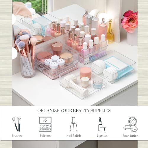STORi SimpleSort 6-Piece Stackable Clear Drawer Organizer Set | - Image 4