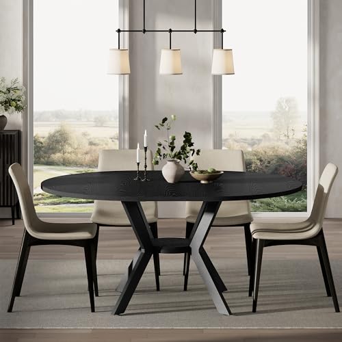 42"-58" Extendable Round Dining Table for 4-6 with Built-in Flip - Image 7