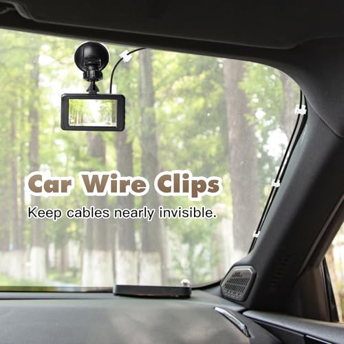 50Pcs Small White Adhesive Cable Clips, Wall Cable Clips - Image 8
