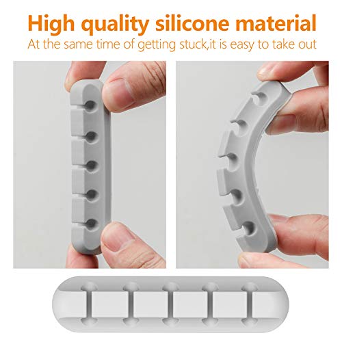 Desk Accessories for Charging Organizer - 5 Packs Grey Computer - Image 7