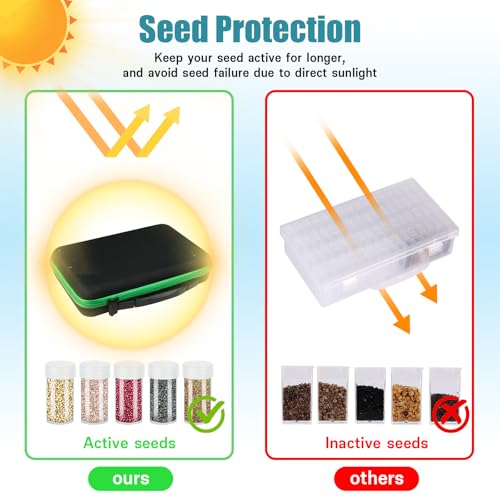 Seed Storage Organizer with 60 Bottles & Envelopes | Home Organization - Image 7