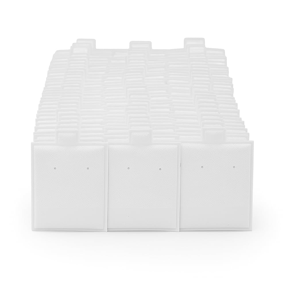 CuteBox 1.5" x 1.75" Plain White Puff Pad Earring Ca | Storage & Organ - Image 1