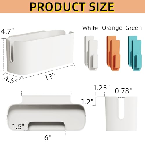 Bedside Organzier Caddy Hanging with Hooks, 11 Lbs (Green) - Image 4