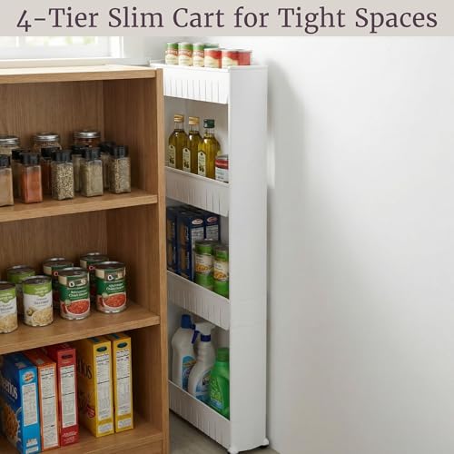 Lavish Home 4-Tier Storage Organizer Rack, 21.5”x5”x40” - Image 6