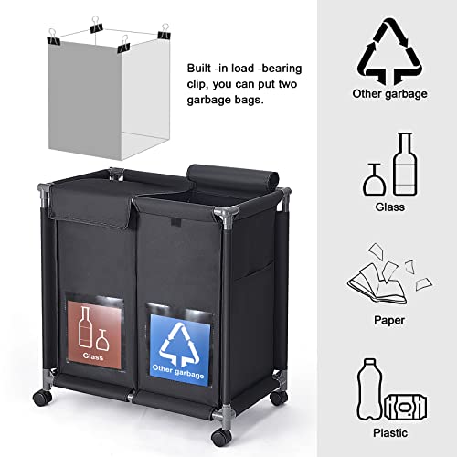 Hivexagon 2 in 1 Garbage Recycle Sorting Basket,2 Cover Top - Image 3